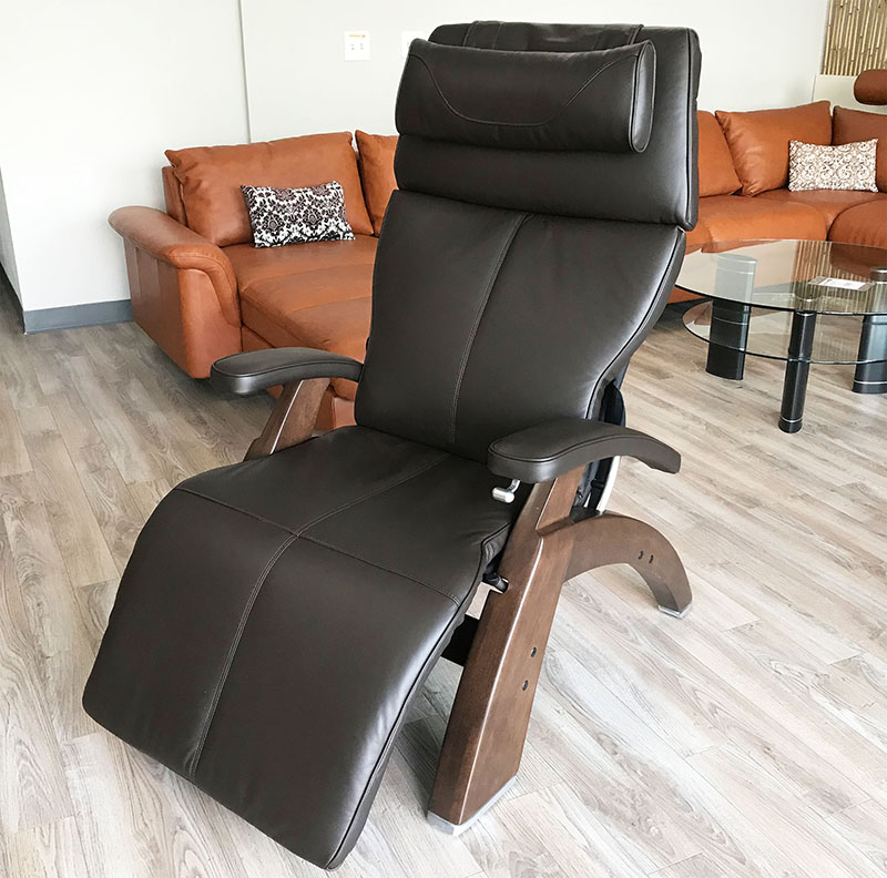 Espresso Top Grain Leather PC-420 Perfect Chair Classic Manual Recline Recliner by Human Touch