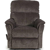 Barcalounger Cross II Truffle Brown Fabric Wall Proximity Lay Flat Recliner 