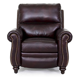 Barcalounger Dalton II Recliner Manchester Merlot Leather Chair